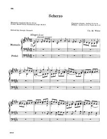 Partition I, Scherzo «La Chasse», orgue Symphony, Op.13 No.2, Symphonie II par Charles-Marie Widor