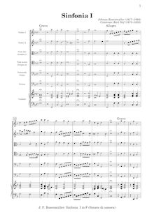 Partition Score pour cordes avec clavecin, Sonate e Sinfonie da camera