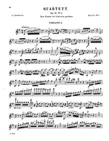 Partition violon 1, corde quatuor No.2, Op.18/2, G Major, Beethoven, Ludwig van par Ludwig van Beethoven