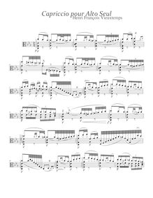 Partition complète, Capriccio en C minor Hommage à Paganini, Capriccio pour Alto Seul Capriccio for Viola solo