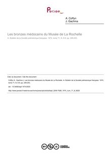 Les bronzes médocains du Musée de La Rochelle - article ; n°8 ; vol.71, pg 249-253
