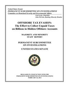 Rapport de la commission d enquête du Senat sur l évasion fiscale (Affaire Credit Suisse)