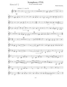 Partition cor 2 (F), Symphony No.7  Requiem , C minor, Rondeau, Michel par Michel Rondeau