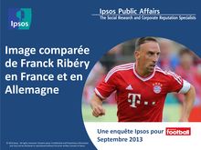 IPSOS : Image comparée de Franck Ribéry en France et en Allemagne