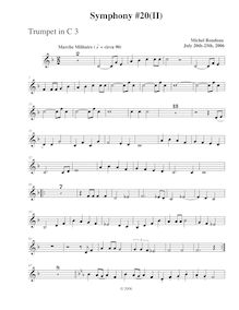 Partition trompette 3, Symphony No.20, B-flat major, Rondeau, Michel par Michel Rondeau
