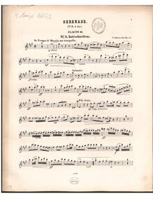 Partition flûte 2, Serenade No.3 en A major, A major, Jadassohn, Salomon