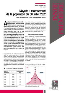 Mayotte : recensement de la population du 30 juillet 2002