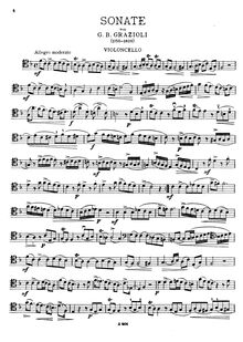 Partition de violoncelle, violoncelle Sonata en F Major