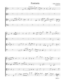Partition Fantasia VdGS No.10 - partition complète (Tr T T B), fantaisies pour 4 violes de gambe et orgue