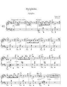 Partition complète, lyrique pièces, Op.62, Grieg, Edvard