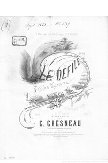 Partition complète, Le défilé, op.16, Polka militaire, C major, Chesneau, Carl