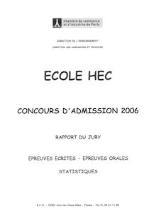 Autres épreuves 2006 HEC