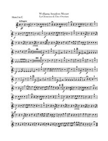 Partition cor 1, 2 (en C), La clemenza di Tito, The Clemency of Titus