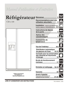 Notice Réfrigérateur Frigidaire  FRS3R4EQ2