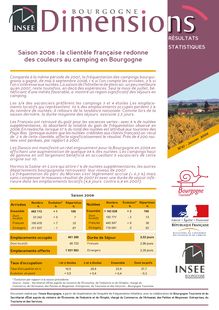 Saison 2008 : la clientèle française redonne des couleurs au camping en Bourgogne