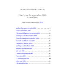 Mathématiques 2004 Sciences Economiques et Sociales Baccalauréat général