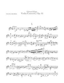 Partition violons II, violon Concerto en B minor, Op.61, B minor