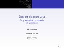 Support de cours Java - Programmation concurrente et Distribuée