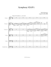 Partition I, Tempo di Tarantella, Symphony No.21, G major, Rondeau, Michel