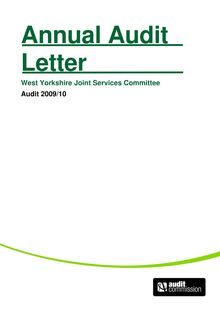 2009-2010 - Annual Audit Letter - West Yorks Joint  Services Committee - v1.0