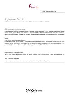 A glimpse of Borodin... - article ; n°1 ; vol.27, pg 107-110