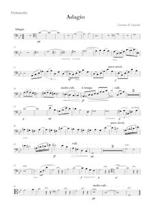 Partition violoncelle, Adagio pour cordes, Gm, Gianelli, Gustavo Biciato