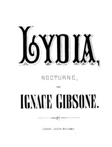 Partition complète, Lydia Nocturne, A-flat major, Gibsone, Ignace