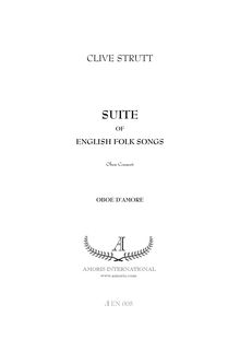 Partition hautbois d’amore,  of anglais Folk chansons, Strutt, Clive