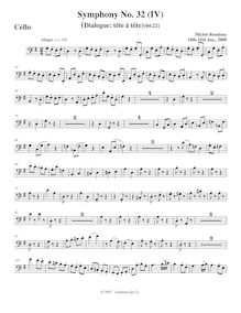 Partition violoncelles, Symphony No.32, C major, Rondeau, Michel par Michel Rondeau