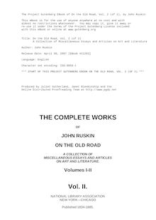 On the Old Road, Vol. 2 (of 2) - A Collection of Miscellaneous Essays and Articles on Art and Literature