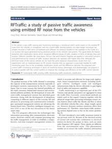 RFTraffic: a study of passive traffic awareness using emitted RF noise from the vehicles