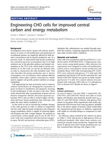 Engineering CHO cells for improved central carbon and energy metabolism