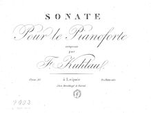 Partition complète, Piano Sonata, Op.30, Kuhlau, Friedrich