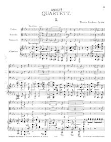 Partition de piano, Piano quatuor, Op.84, C Minor, Kirchner, Theodor