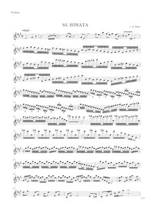 Partition violon, Sonata pour violon et Continuo, E major (or E mixolydian)