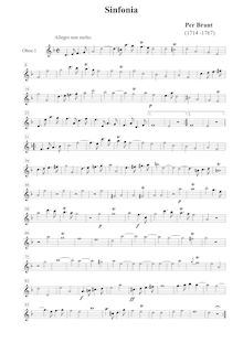 Partition parties complètes, Sinfonia en D en 4 voix, Brant, Per