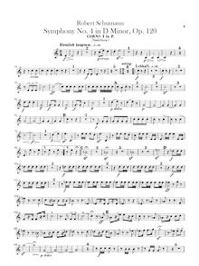 Partition cor 1, 2 (en F), 3, 4 (en D, plus F transposed), Symphony No.4, Op.120