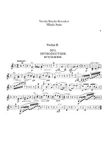 Partition violons II, Mlada, Млада, Rimsky-Korsakov, Nikolay