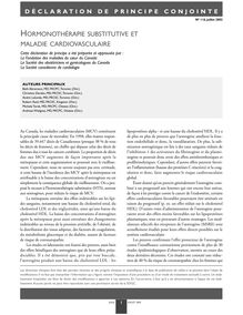 Hormonothérapie substitutive et maladie cardiovasculaire