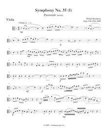 Partition altos, Symphony No.35, F major, Rondeau, Michel par Michel Rondeau