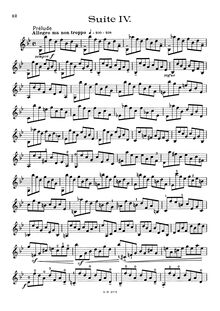 Partition  No.4, BWV 1010, 6 violoncelle , Bach, Johann Sebastian