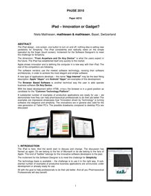 Download - iPad  Innovation or Gadget?