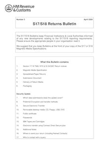 CAR Audit S17 S18 Returns Security Bulletin no 3