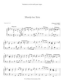 Partition , Allegretto (Marche des Rois), Six noëls avec variations pour orgue