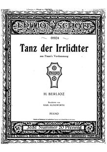 Partition “Tanz der Irrlichter”, partition complète, La damnation de Faust, Légende dramatique (Opéra de concert)