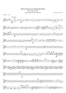 Partition clarinette 2 (B♭, transposed), La scala di seta, Farsa comica in un atto