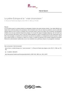 Le prêtre Eutrope et la “ vraie circoncision ” - article ; n°3 ; vol.199, pg 273-302