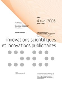 innovations scientifiques et innovations publicitaires