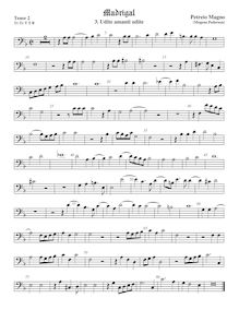 Partition ténor viole de gambe 2, basse clef, Madrigali a 5 Voci, Libro 2