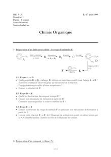 HEI chimie organique 1999 chimie final
